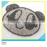 Hot Fix Glass Rhinestone Applique Hotfix Colorful Glass Stone Heart Shape Patch 5.5x7cm thumbnail-6