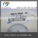 C0603C104J5RACTU Ceramic Capacitors 0.1UF 50V 5% X7R 0603 thumbnail-1
