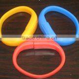 Factory Wholesale Silicone Bracelet USB Flash Drives With Customized Logo in Shenzhen