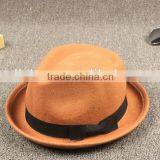 Star Favourite Ribbon Fixed Ladies Elegant Vintage Wool Fedora Hat thumbnail-3
