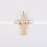 Custom 14k Gold Cross and Wing Hollow Pendant Jewelry 2016 thumbnail-3