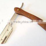 Wooden Barber Straight Shaving Razor For Changeable Blades thumbnail-1