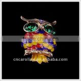 2012 New Design Vintage Diamond Owl Brooch