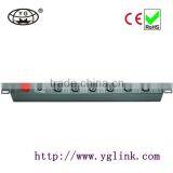 IEC C13 Type PDU Socket for Cabinet 6ways With Overload Protection Iec Socket With Switch