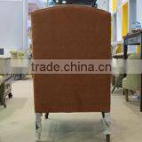 French Style Oak Wood Wing Back Single Seater Fabric Sofa Chairs thumbnail-3