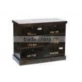 INDUSTRIAL 6 DRAWER BLACK METAL STORAGE CABINET