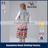 2016 Fashion Detachable Hood Child Denim Vest Kids Jean Vest Waistcoats for Girls thumbnail-6