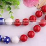 Look! Wholesale cute America Independent Day Use Color Large Acrylic Necklace /child chunky necklace/chunky bead necklace!!!