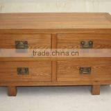 Chinese Antique Living Room Natural Color Cabinet thumbnail-1
