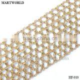 Golden Trimmings for Garment Fashion Trims Fabric(HF-010)