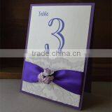 Purple and Lavender Lace Wedding Table Card thumbnail-4