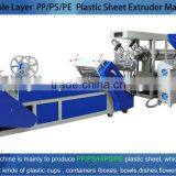 High Output Double Screw PP/PS Plastic Sheet Making Machine