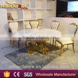 Modern Luxury Stainless Steel Round Wedding Tables for Glass Used Round Wedding Tables thumbnail-2