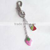 Fashion Zinc Alloy Enamel Fruit Key Chain Promotion