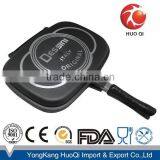 HQ Die-casting Aluminum Non-stick Coating Double Side Frying Pan thumbnail-1