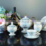 Fine Bone China Wholesale Coffee Tea Set Design Rose of Teapot Cup Tray thumbnail-3