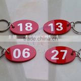 Acrylic serial numbers for keychain, Keyring with serial numbers, Printed numbers for key chain