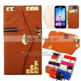 Latest Design Three Fold Wallet Leather Case For Samsung Galaxy S6 With Zipper Pocket And Card Slots thumbnail-6