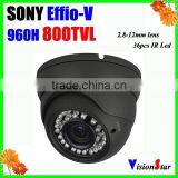New High Performance Super Wrd 800tvl Sony Effio-V DSP OSD Menu Vandalproof Dome Cctv Camera thumbnail-2