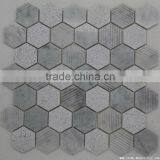 Marble Mix Granite Stone Mosaic Hexagon Design thumbnail-1