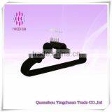 Black velvet coat hanger