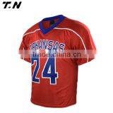 Top Quality Custom Reversible Lacrosse Uniform With Tackle Twill Numbers thumbnail-5