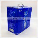 Color Printed Corrugated Paper Box With Plastic Handle Packing for Milk