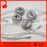 High quality irregular alloy black seal tag with cotton string, metal seal tag                        
                                                Quality Choice