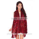 Embroidery Lips Beach Larger Size Scarf 200*145cm thumbnail-3