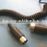 DIN Plug Matt Surface Spiral Cable thumbnail-1