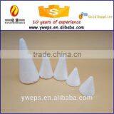 High density white styrofoam foam cone for christmas tree decoration/plastic cones for flowers