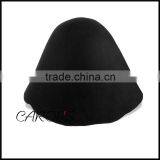 100%felted wool black plain hat body