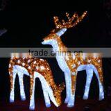 Garden Decoration 3D Acrylic Deer Family Led Christmas Ornament thumbnail-5