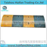 1000*350*45mm Traffic Road Reflective Rubber Speed Hump/ Black and Yellow Traffic Road Reflective Rubber Speed Hump for Crossing thumbnail-1