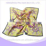 Square Fashion Flowers 100% Silk Printed Scarf thumbnail-5