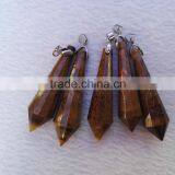Customized Natural Rock Tiger Eye Crystal Pendant