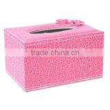 Elegant Hand Made Leather Tissue Box thumbnail-1