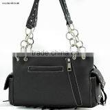 BLACK RHINESTONE CONCEALED CARRY WEAPON HANDBAG FAITH HOPE LOVE WESTERN PURSES WITH TASSEL thumbnail-2