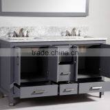Luxury Wooden Bathroom Vanity With Double Resin Wash Sinks thumbnail-5