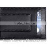 Custom Mens Genuine Leather Money Clip Business Card Credit Card Holder thumbnail-1