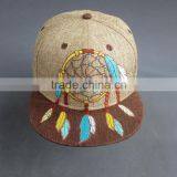 High Quility 6-Panel Falt Brim Cap With Special Front Embroidery thumbnail-2