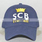 Professional Custom 6 Panel / 100% Cotton/dark Blue/embroidery Trademark/baseball Cap