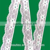 White French Chantilly Lace Trimming Nylon Bridal Lace Trimming