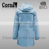 2016 New Style Women Leisure Long Raincoat Jacket With Hood thumbnail-6