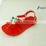 Flat pvc jelly kids sandals