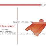 Roof Tiles Round, Clay, Natural Color/ Eco Friendly/ Heat Insulation/ Water Resistance/ Cooler Temperature thumbnail-1