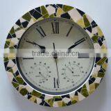15 Inch 3 in 1 Polyresin Decorative Mosaic Clock thumbnail-3