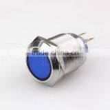 LAS1-22F-11 22mm Flat Shape Plastic Head Stainless Steel Solder Terminal Push Button Switch thumbnail-3