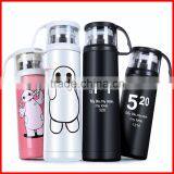 350ml/500ml Stainless Steel Vacuum Cup Transparent Lid 1314 Lovers Creative Bottles OEM Welcome thumbnail-3