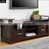 Brown Finish Custom Design Thickness MDF LCD tv Cabinet With Showcase thumbnail-1